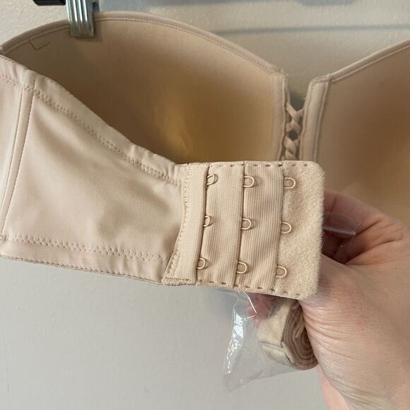 NWOT Wacoal 38DD Red Carpet Strapless Convertible Bra Beige - Picture 7 of 7